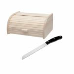 Set di 2 utensili: contenitore per il pane in legno e coltello per il pane - FACKELMANN - Lavorazione del legno