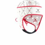 Casco da rugby - GILBERT - AIR - Bianco/Rosso - Taglia M