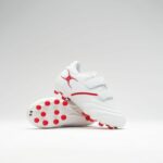 Scarpe da rugby - Ragazzi - GILBERT - SIDESTEP X20 - Bianco/Rosso - Taglia 31 - Tacchetti sagomati - immagine 5