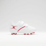 Scarpe da rugby - Ragazzi - GILBERT - SIDESTEP X20 - Bianco/Rosso - Taglia 32 - Tacchetti sagomati - immagine 6