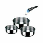 INOXIBAR 15446 Porthos Set di 3 padelle - 16, 18, 20 cm