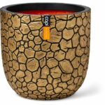 Vaso Ball - CAPI EUROPE - Clay NL - 43 x 41 cm - Nero/oro