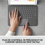 Tastiera LOGITECH Combo Touch IPAD Grafite - immagine 2