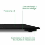 Bilancia da bagno - MEDISANA - PS 402 - 180 kg max - Vetro nero - immagine 5