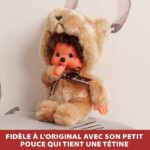 Peluche Monchhichi - Bandai - Orsetto di peluche da 20 cm - Iconica scimmietta di peluche anni '80 - Età 2+ - immagine 4