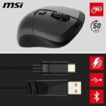 Mouse da gioco wireless MSI VERSA 300 - Nero, Bluetooth/2,4 GHz/USB - immagine 5