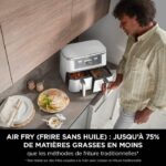 Friggitrice ad aria NINJA Foodi Max Dual Zone AF400EUWH - Capacità 9,5 l - 6 programmi - 2470 W - Bianca - immagine 6