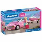 PLAYMOBIL 72123 Barbie decappottabile e moto d'acqua, 37 pezzi, età 4+