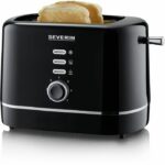 Tostapane automatico compatto - SEVERIN - AT4321 - 850 W - 2 fessure (fino a 2 fette) - controllo doratura - Nero