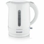 Bollitore elettrico senza fili da 1,7 l - SEVERIN - WK4325 - 1,7 l - Base girevole a 360° - Resistenza riscaldante nascosta - Facile da pulire, Bianco