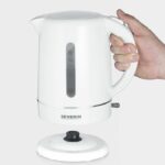 Bollitore elettrico senza fili da 1,7 l - SEVERIN - WK4325 - 1,7 l - Base girevole a 360° - Resistenza riscaldante nascosta - Facile da pulire, Bianco - immagine 5