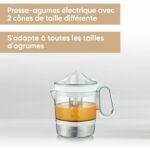 Spremiagrumi elettrico da 1 litro - SEVERIN - CP3535 - Con 2 coni rimovibili - Serbatoio XXL da 1 litro - 40 W - Bianco - immagine 2