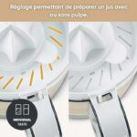 Spremiagrumi elettrico da 1 litro - SEVERIN - CP3535 - Con 2 coni rimovibili - Serbatoio XXL da 1 litro - 40 W - Bianco - immagine 5