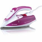 Ferro da stiro a vapore - SEVERIN - BA3243 - Piastra in ceramica - Vapore continuo 70 g/min - 2400 W - Bianco/viola