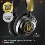 Cuffie da gaming wireless - STEELSERIES - Arctis Nova 7 WOW Edition - Nero e oro - immagine 6