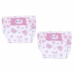 Pannolini lavabili - BABY BORN - Chiusura in velcro - Fantasia stelle e cuori - Confezione da 2 - Per bambole da 36 cm