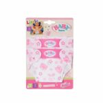 Pannolini lavabili - BABY BORN - Chiusura in velcro - Fantasia stelle e cuori - Confezione da 2 - Per bambole da 36 cm - immagine 3