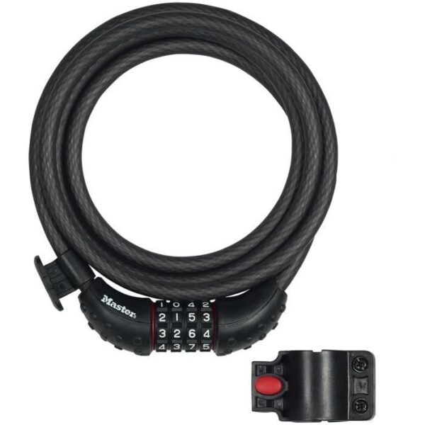 Bike Lock - MASTER LOCK - 8120EURDPRO - Twisted Steel Cable - 1.8m Length