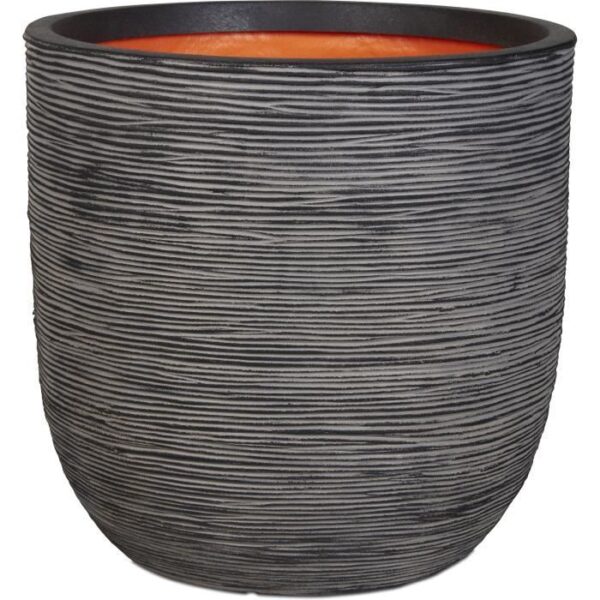 Ball flower pot - CAPI EUROPE - RIB NL - 35 x 34 cm - Anthracite