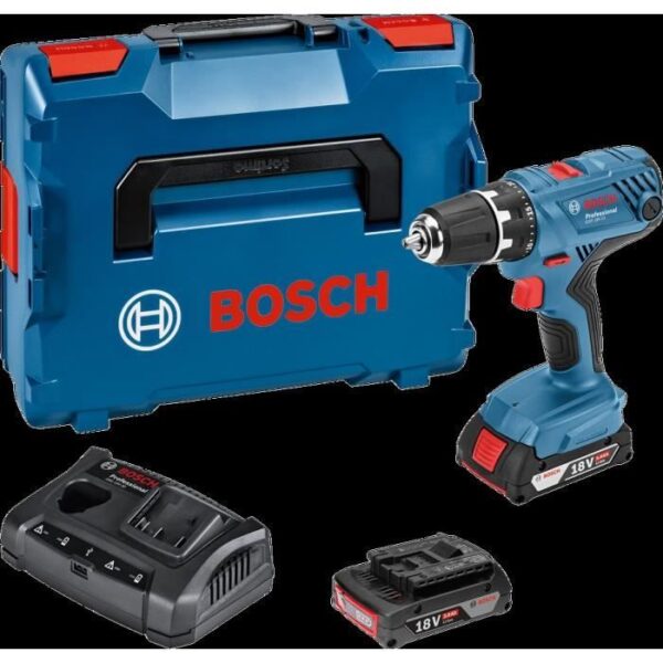 Trapano Avvitatore BOSCH PROFESSIONAL GSR 18V-21 + 2 batterie 2,0Ah + GAL 18V-40 L-BOXX