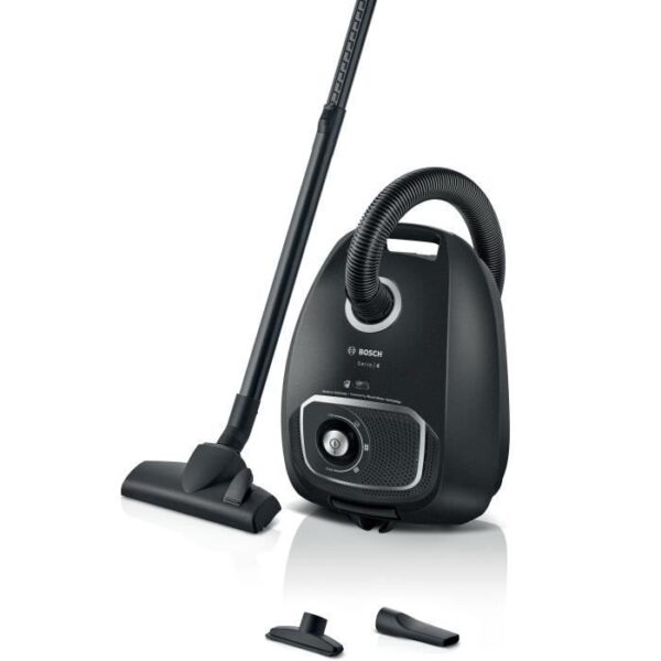 BOSCH Serie 4 BGB41BA1 - Aspirapolvere con sacco - Raggio d'azione 11 m - Capacità sacco 4L - 75 dB - 700 W - Nero
