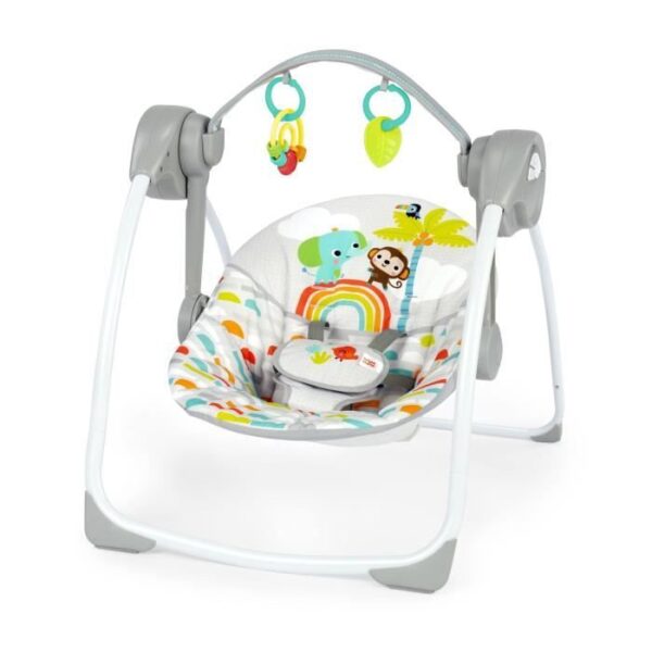 BRIGHT STARTS Playful Paradise portable baby swing, compact and automatic with music, from birth