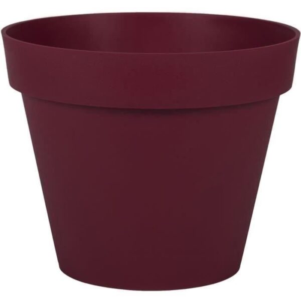 EDA Round Flower Pot TUSCANY Ø 30 cm - Volume 10 L - Ø 29.5 x H.24 cm - Burgundy red