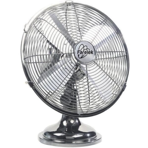 Utah - Laying fan Ø30cm 35w chrome oscillating