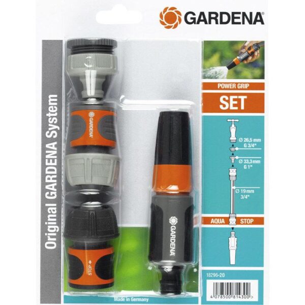 Gardena Basic necessary 20/27 - Adapted �19mm pipe - Original compatibility Gardena System - Complete - 2 -year warranty