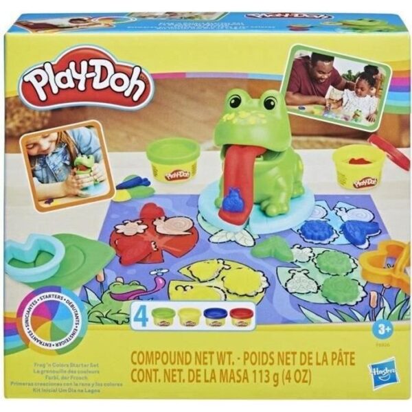 Classic play -do color The frog color - 4 pots of modeling dough, preschool toys
