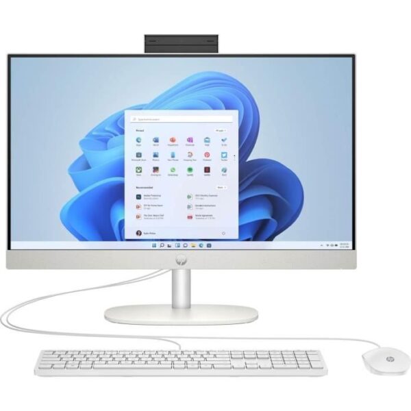 HP 24-cr0069nf All-in-One PC - 23.8 FHD - Core i3-N300 - 8GB RAM - 512GB Storage - Windows 11 + Wired Keyboard and Mouse