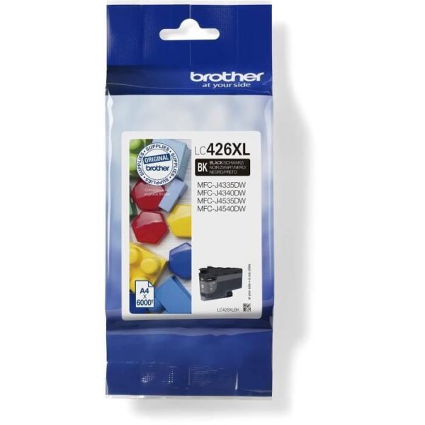 LC426XLBK Ink Cartridge - BROTHER - 6000 page High Yield Black - For MFC-J4340DW, MFC-J4540DW and MFC-J4540DWXL