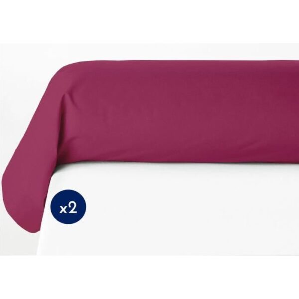 Set of 2 bolster cases - LOVELY HOME - LH71602 - 85 x 185 cm - Fuchsia