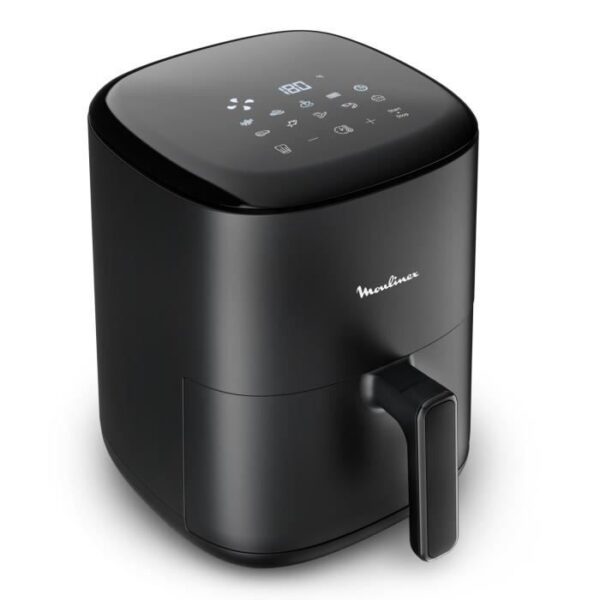 MOULINEX Easy Fry Compact, friggitrice senza olio, 3 L, 4 persone, 10 programmi automatici, schermo digitale, friggitrice ad aria EZ145820