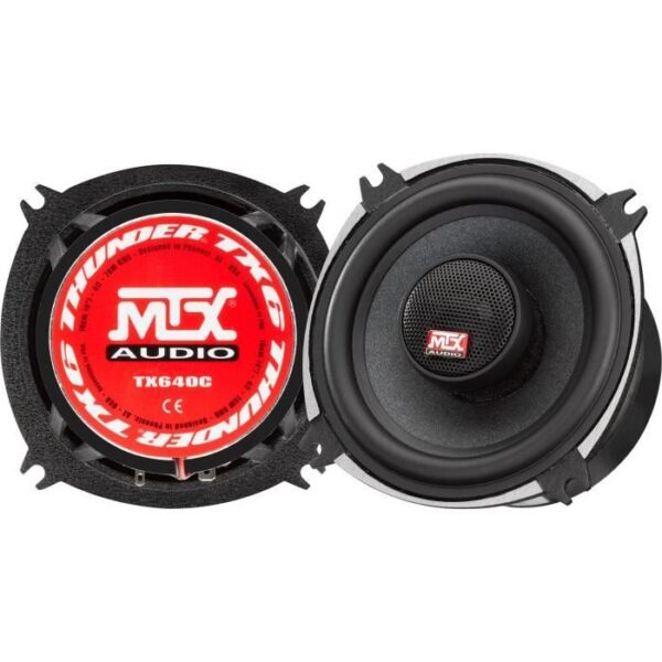 MTX TX640C Coaxial loudspeakers 10cm 2-way 70W RMS 4O aluminum chassis neodymium tweeter silk dome coil TSV TIL.