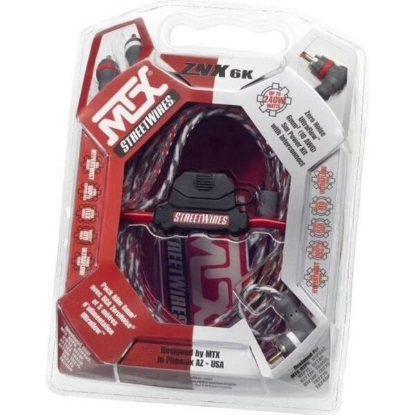 MTX 6mm2 Power Supply Pack with RCA StreetWires ZNX6K 5m
