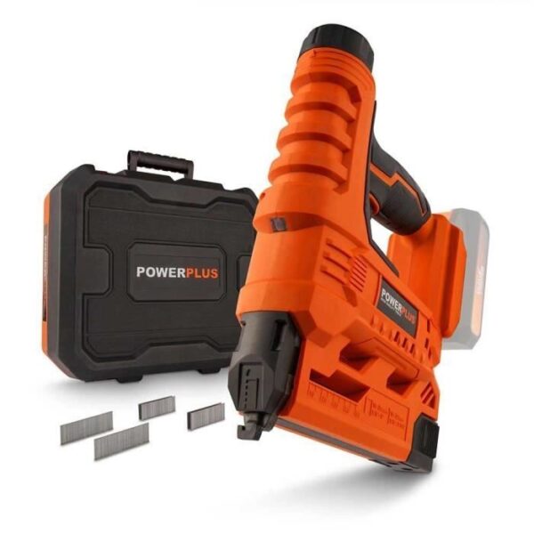20V cordless stapler-nailer + 100 staples + 100 nails - DUAL POWER POWDP7010 - Delivered without battery or charger