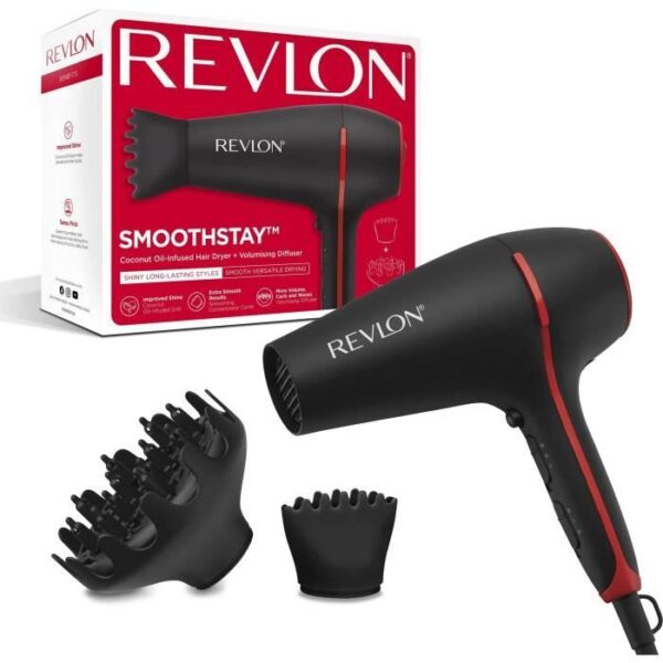 Smooths LumoStay Revlon RVDR5317 - Infuso con olio di cocco + diffusore Volummer