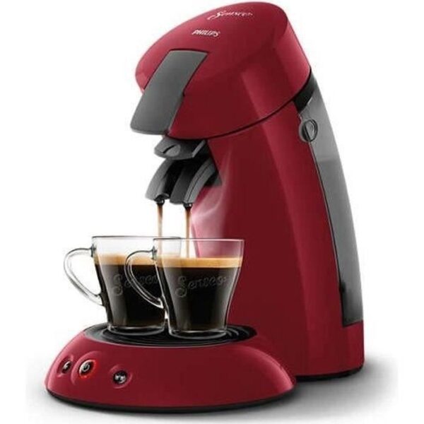 Philips HD6553/81 SENSEO ORIGINAL pod coffee machine, Aroma Booster, Crema Pus, 1 or 2 cups, Red