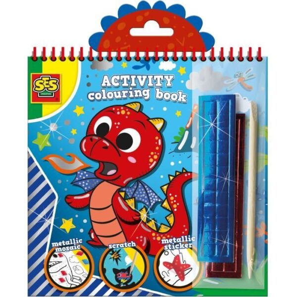 3 in 1 metal coloring activity book