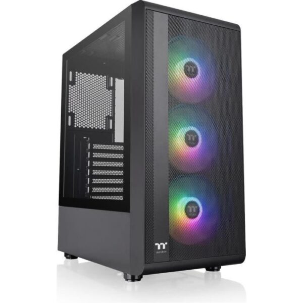 PC case - THERMALTAKE - S200 TG ARGB (Black) - Mid-tower - ATX format - Without power supply
