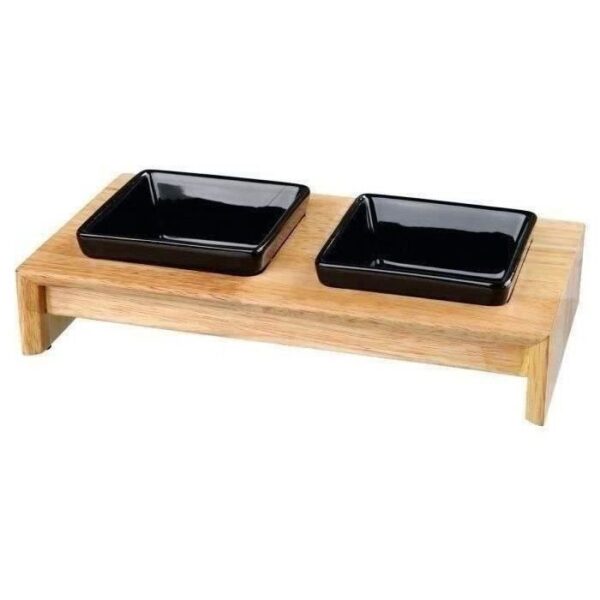 TRIXIE Set bowls 28x5x15cm - 2x0,2l - Black - For dog