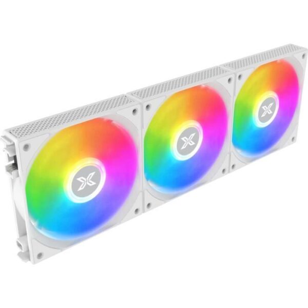 XIGMATEK - Starlink Arctic (Bianco) (Confezione da 3) - Ventole A-RGB 3x120mm per case del PC