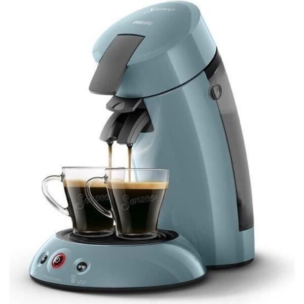 Senseo orginal podbox coffee machine Philips HD6553/21, aroma booster, crema plus, 1 or 2 cups, blue gray
