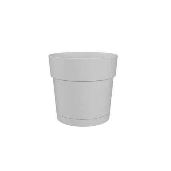 Flower pot and round capri round - plastic - water tank - diameter 30 cm - Taupe - Artevasi