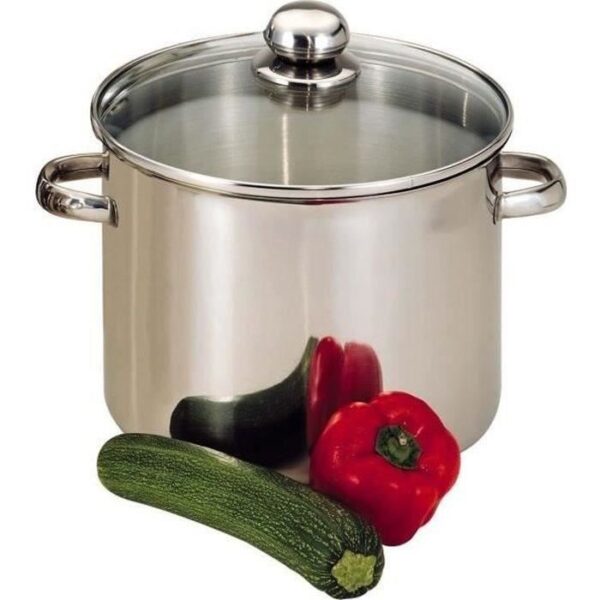 BAUMALU Stainless steel caterer + glass lid - 24 cm
