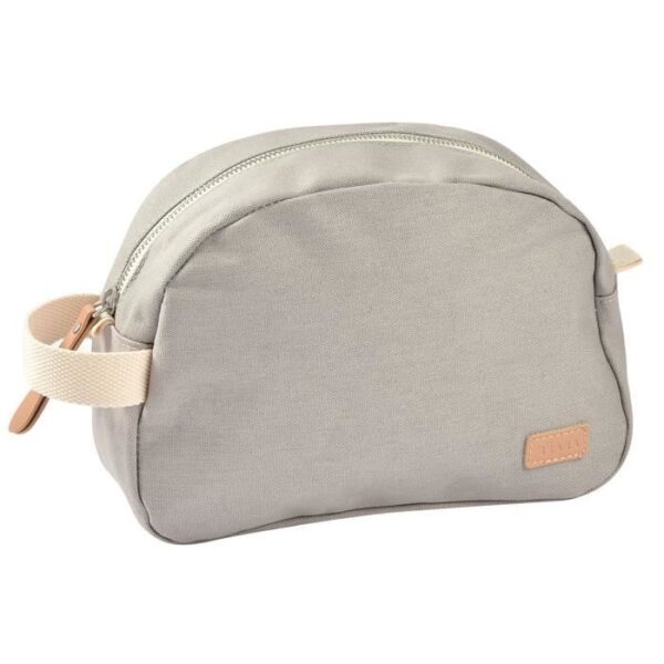 BEABA, pearl gray canvas baby toiletry bag