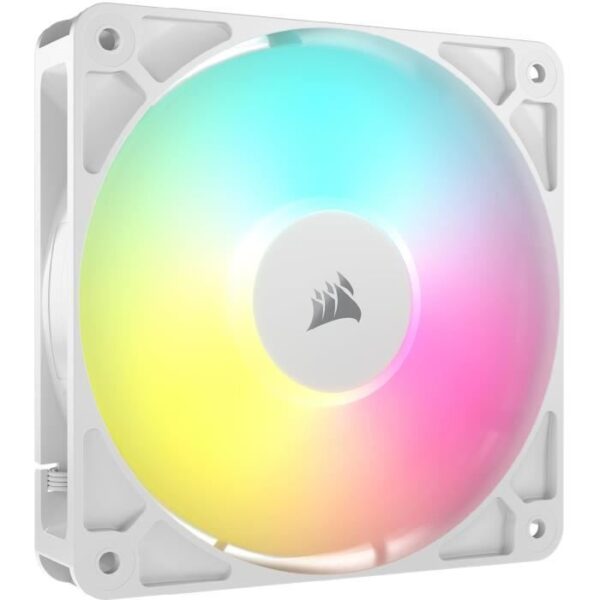 120mm ARGB Fan - CORSAIR - RS120 - White - High-performance cooling and ARGB lighting effects