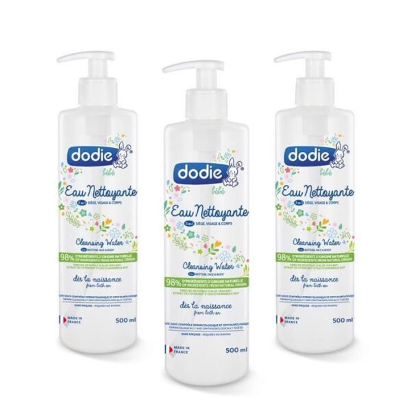 DODIE Batch of 3 cleansing waters 500ml