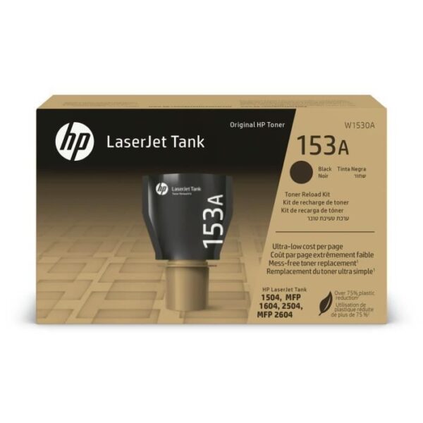 Authentic black toner recharge kit - HP 153A - For laserjet tank (W1530A)